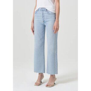 WORN TWICE Agolde Ren Jean in Light Blue Smash Size 24